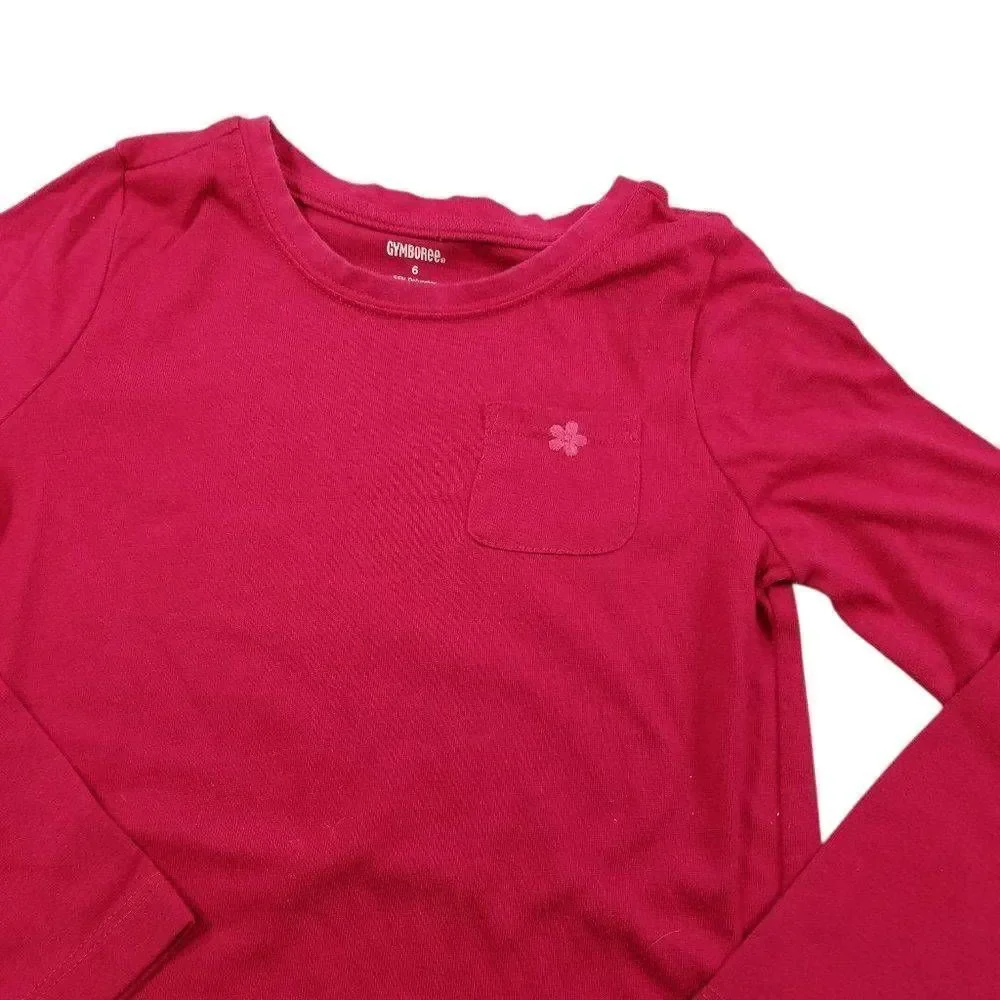 Gymboree solid pink longsleeve shirt 6